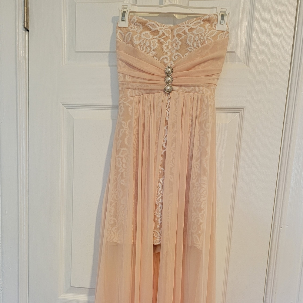 Teeze Me peach high low size 1 dress